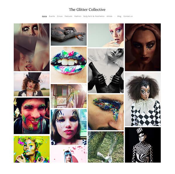 Примеры сайтов с коллективным портфолио Glitter