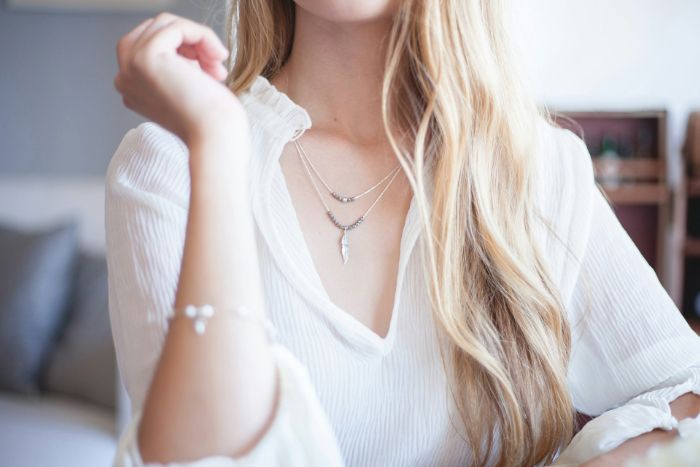 image of a woman showing her jewellery