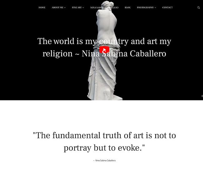Nina Sabina Caballero - exemple de portfolio de rédaction