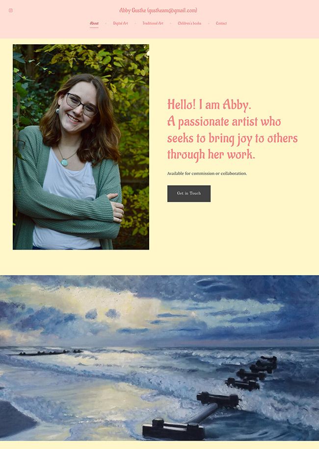 Abby Gustke Inspirierende Maler-Website