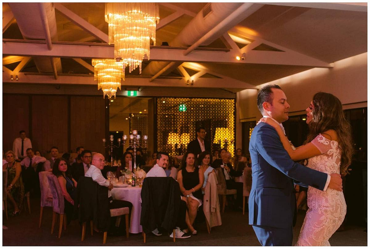 First dance during the wedding reception at Sergeants Mess Mosman.