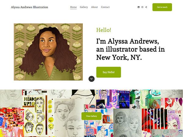 Alyssa Andrews Portfolio Website Examples