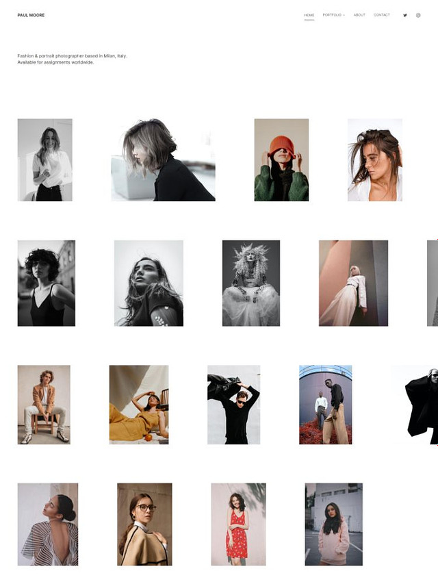 Lanterna -  Pixpa Modello di sito web per portfolio di moda