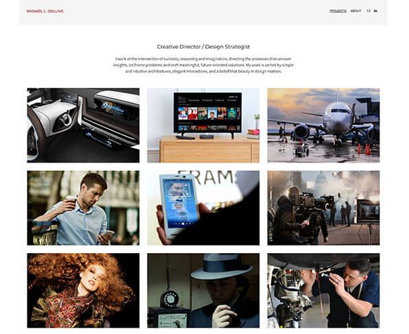 Michael L. Collins  Portfolio Website Examples
