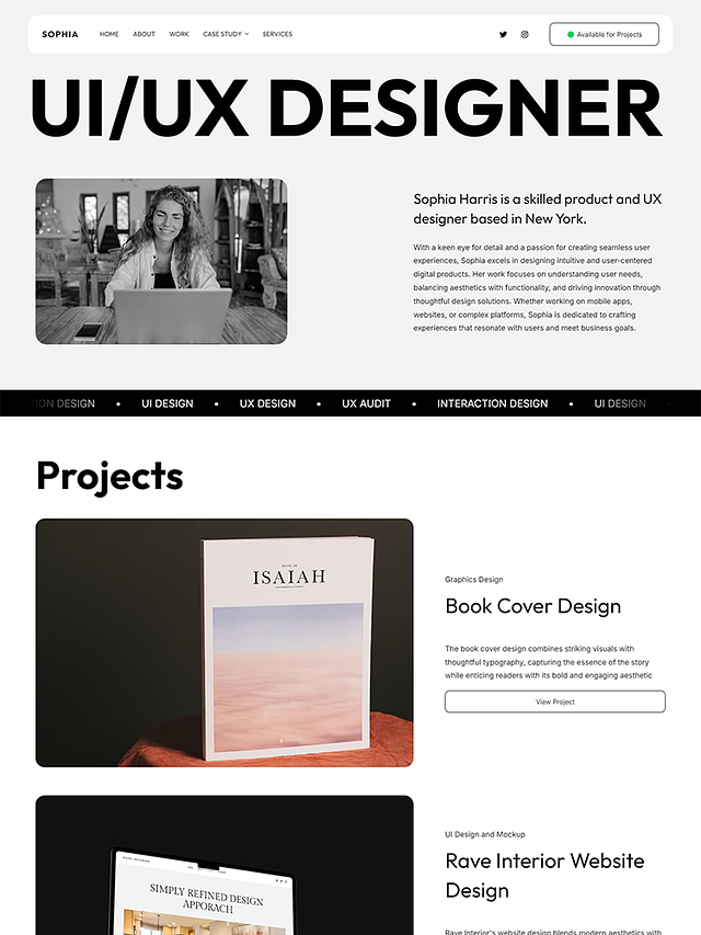 Draft- Pixpa Designer Portfolio Website Template