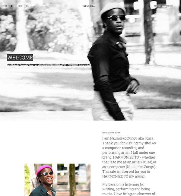 Nkululeko Zung Portfolio Website Examples
