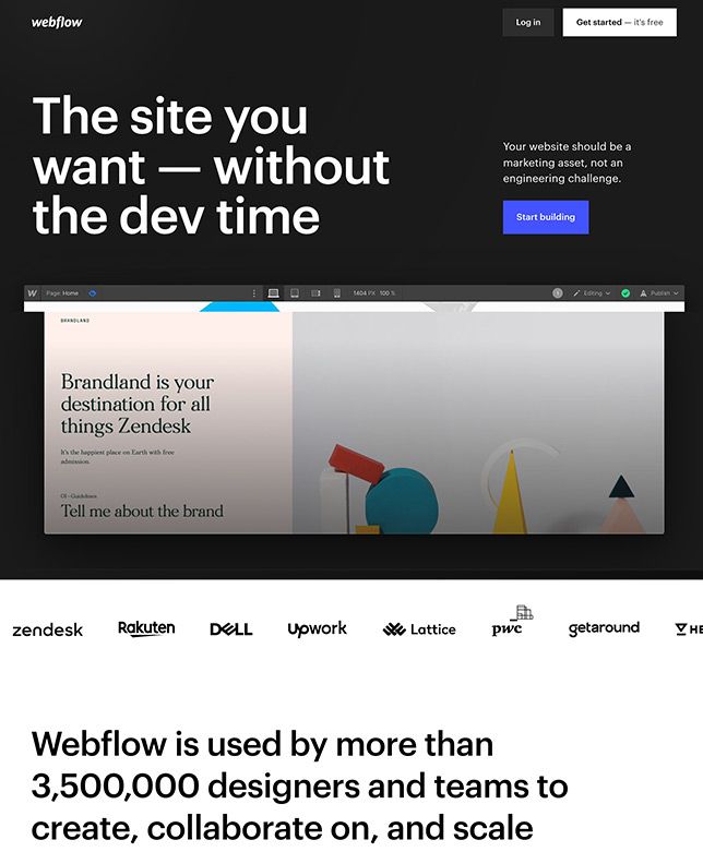 Webflow website builder