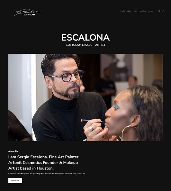 Ejemplos de sitios web del portafolio de Sergio Escalona