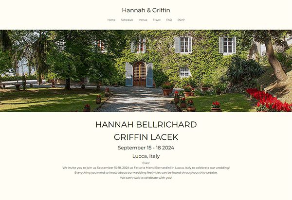 Hannah & Griffin Portfolio Website Examples